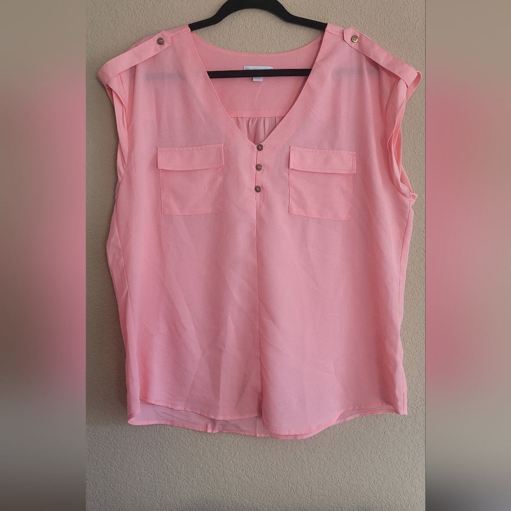 New York & Company Women's Coarl Sleeveless Top
